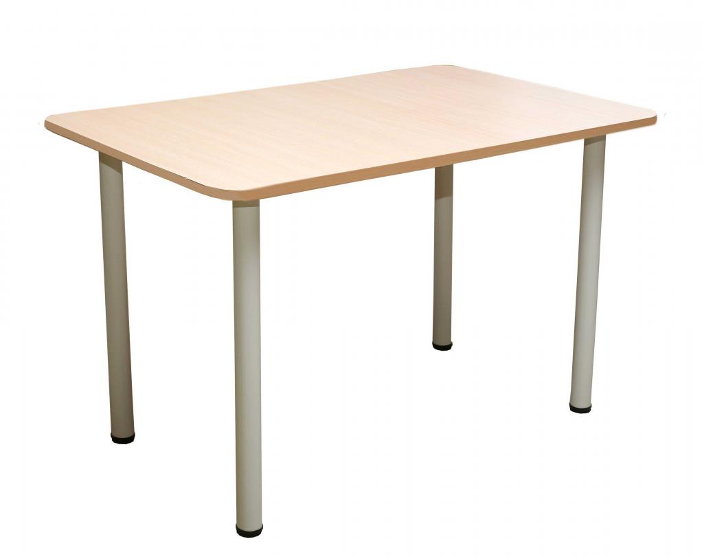 Стіл для їдальні, стільниця покрита пластиком HPL,на круглій металевій трубі,АЛМАНТ,1200х750х760 мм